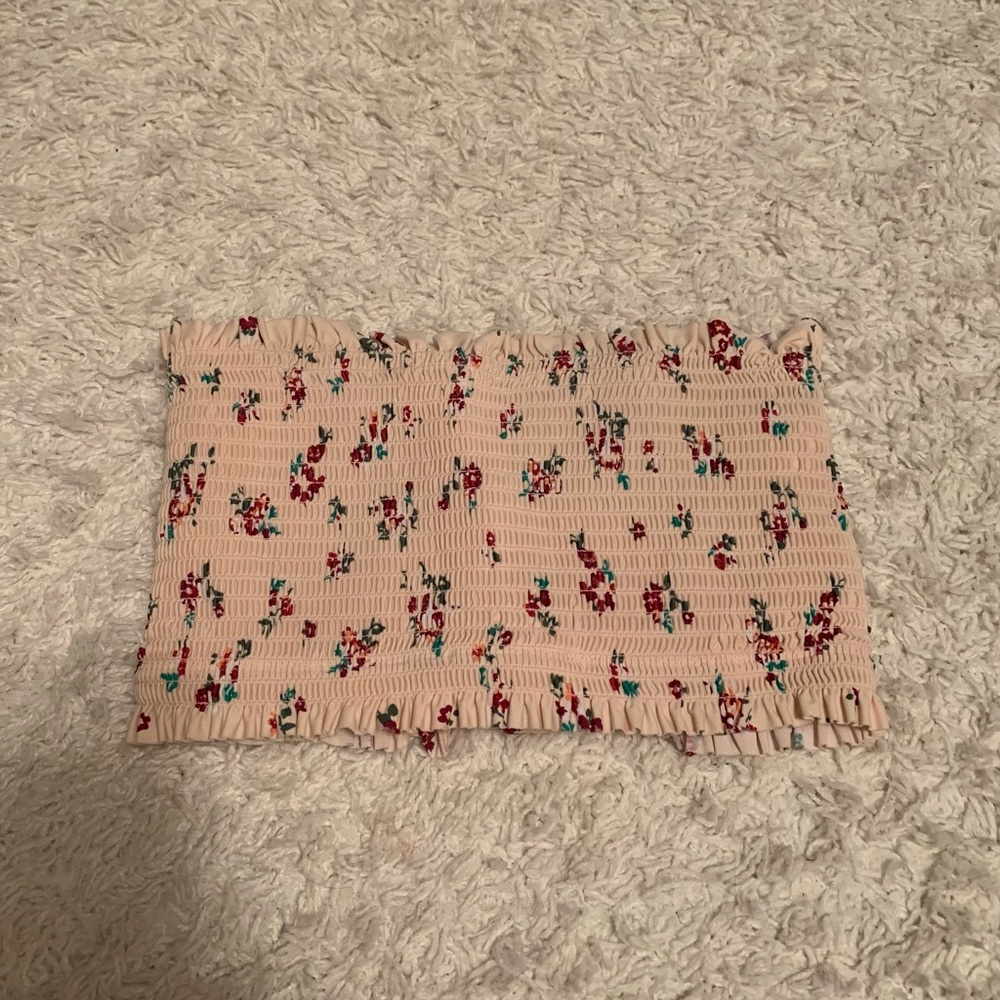 Tube top style swim top